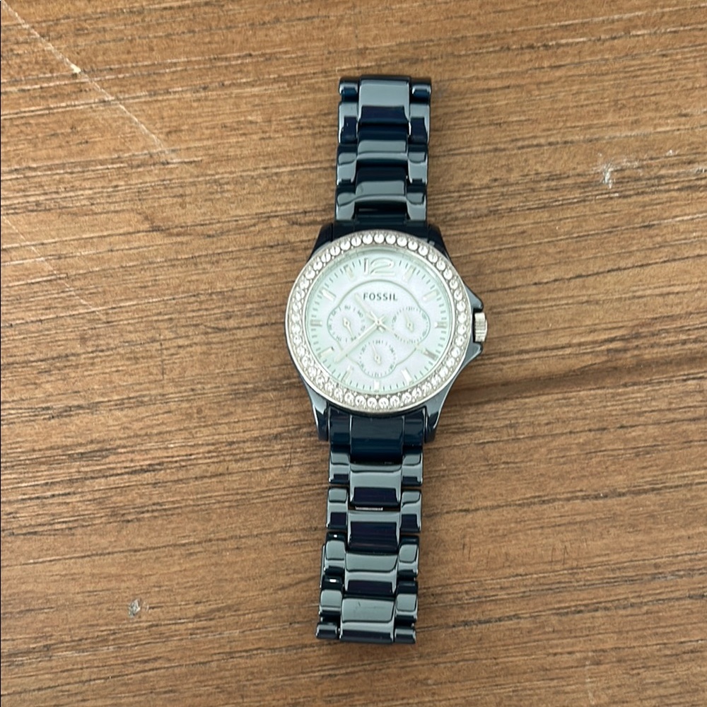 Fossil Women's Navy Blue Ceramic Watch